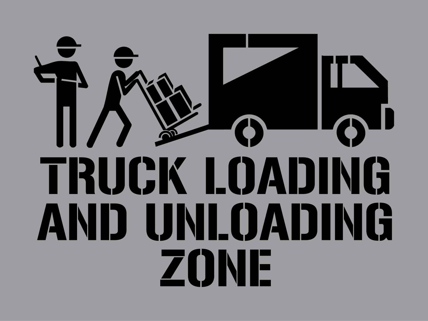 Truck Loading And Unloading Zone - Aluminium Composite Stencil – New Signs