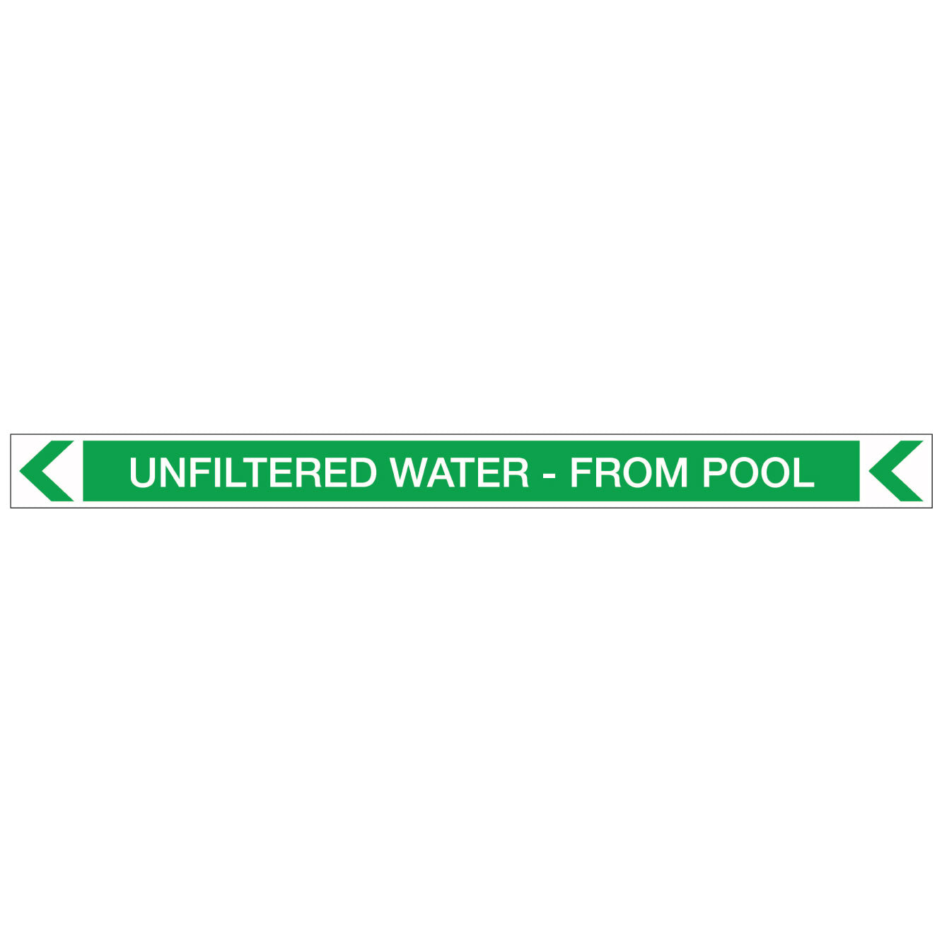 Pool/Spa - Unfiltered Water - From Pool (Left) - Pipe Marker Sticker ...