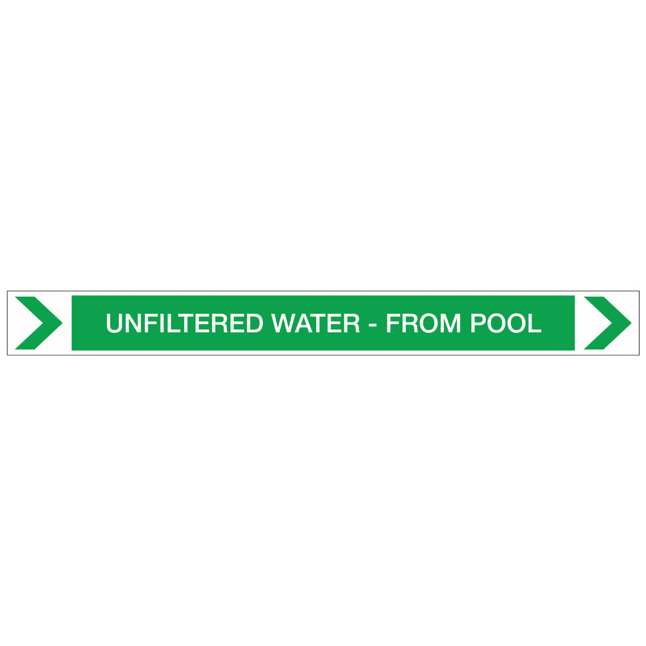 Pool/Spa - Unfiltered Water - From Pool (Right) - Pipe Marker Sticker