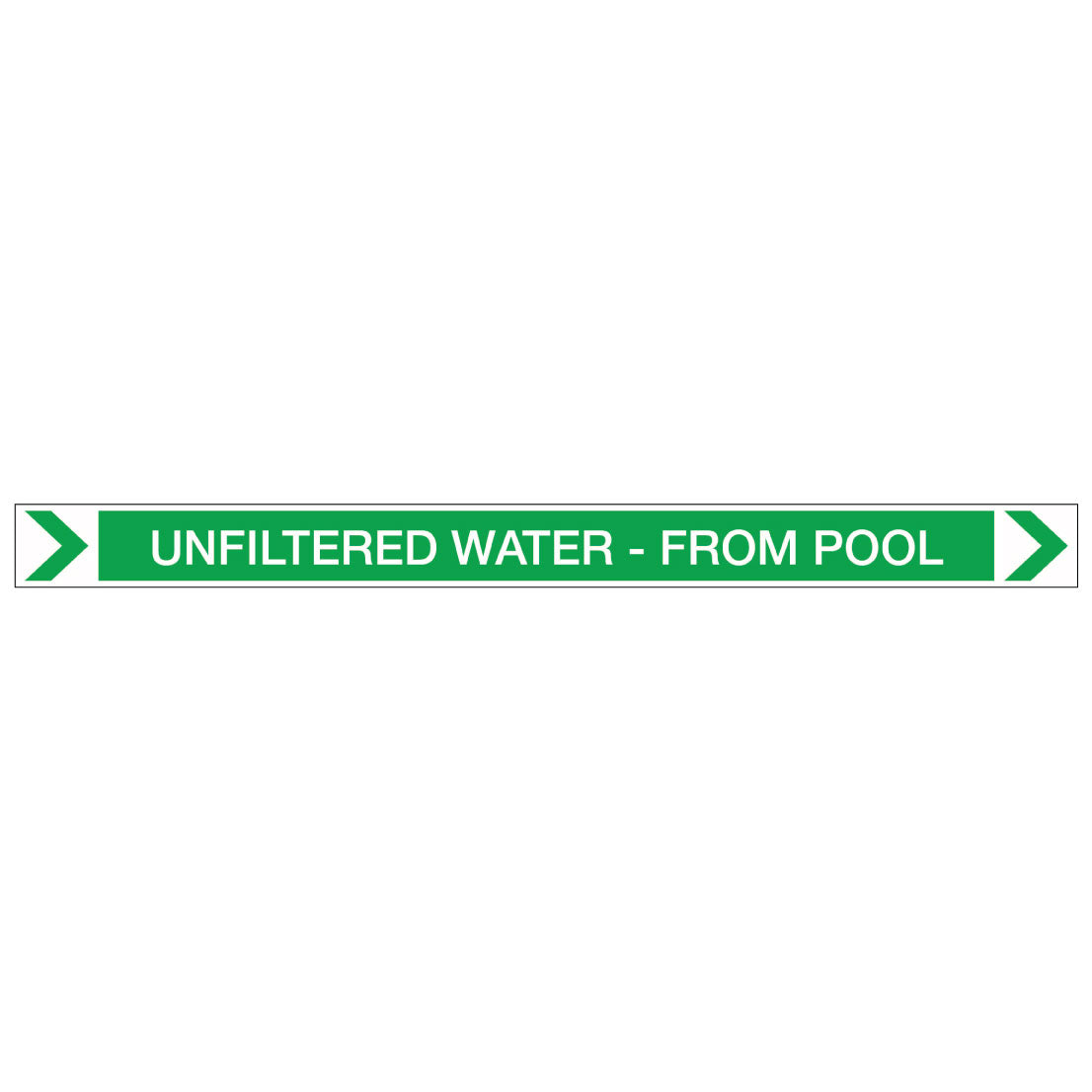 Pool/Spa - Unfiltered Water - From Pool (Right) - Pipe Marker Sticker