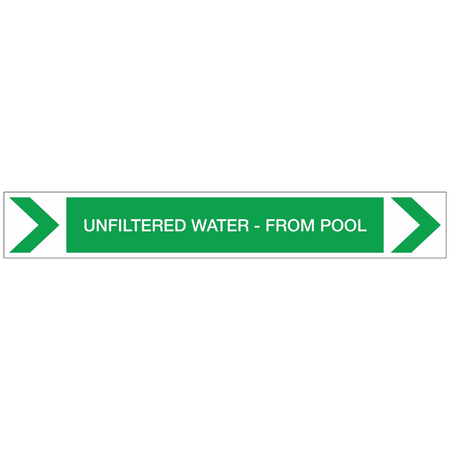 Pool/Spa - Unfiltered Water - From Pool (Right) - Pipe Marker Sticker