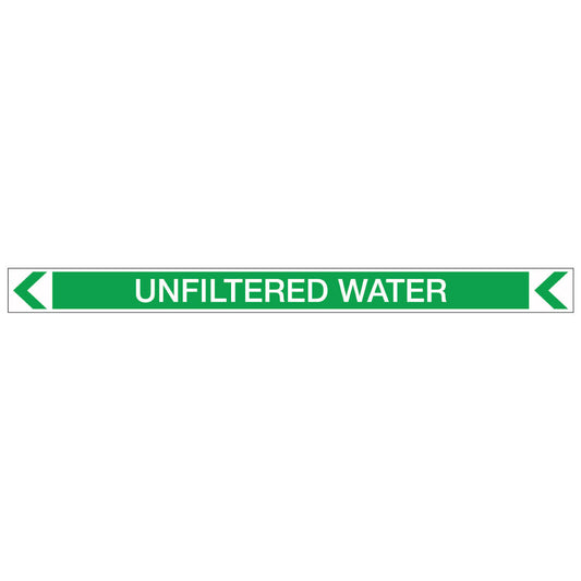 Pool/Spa - Unfiltered Water (Left) - Pipe Marker Sticker