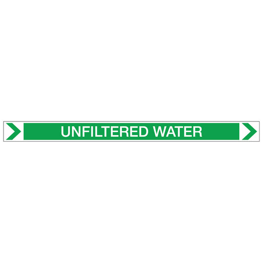 Pool/Spa - Unfiltered Water (Right) - Pipe Marker Sticker