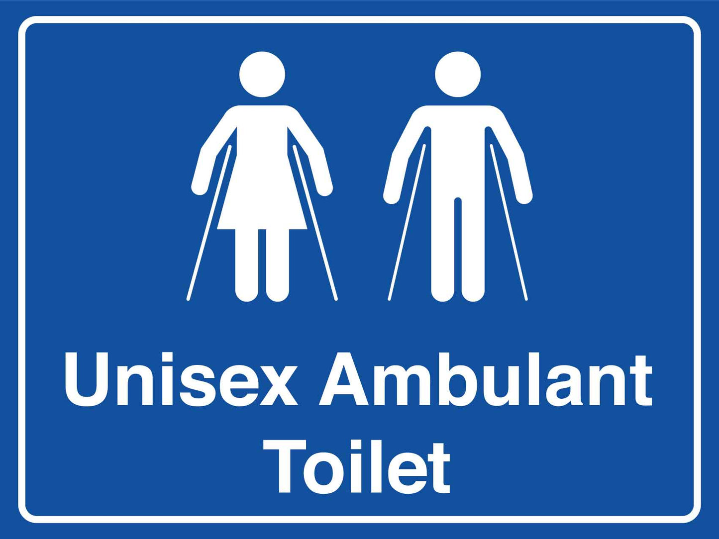 Unisex Ambulant Toilet Blue Sign