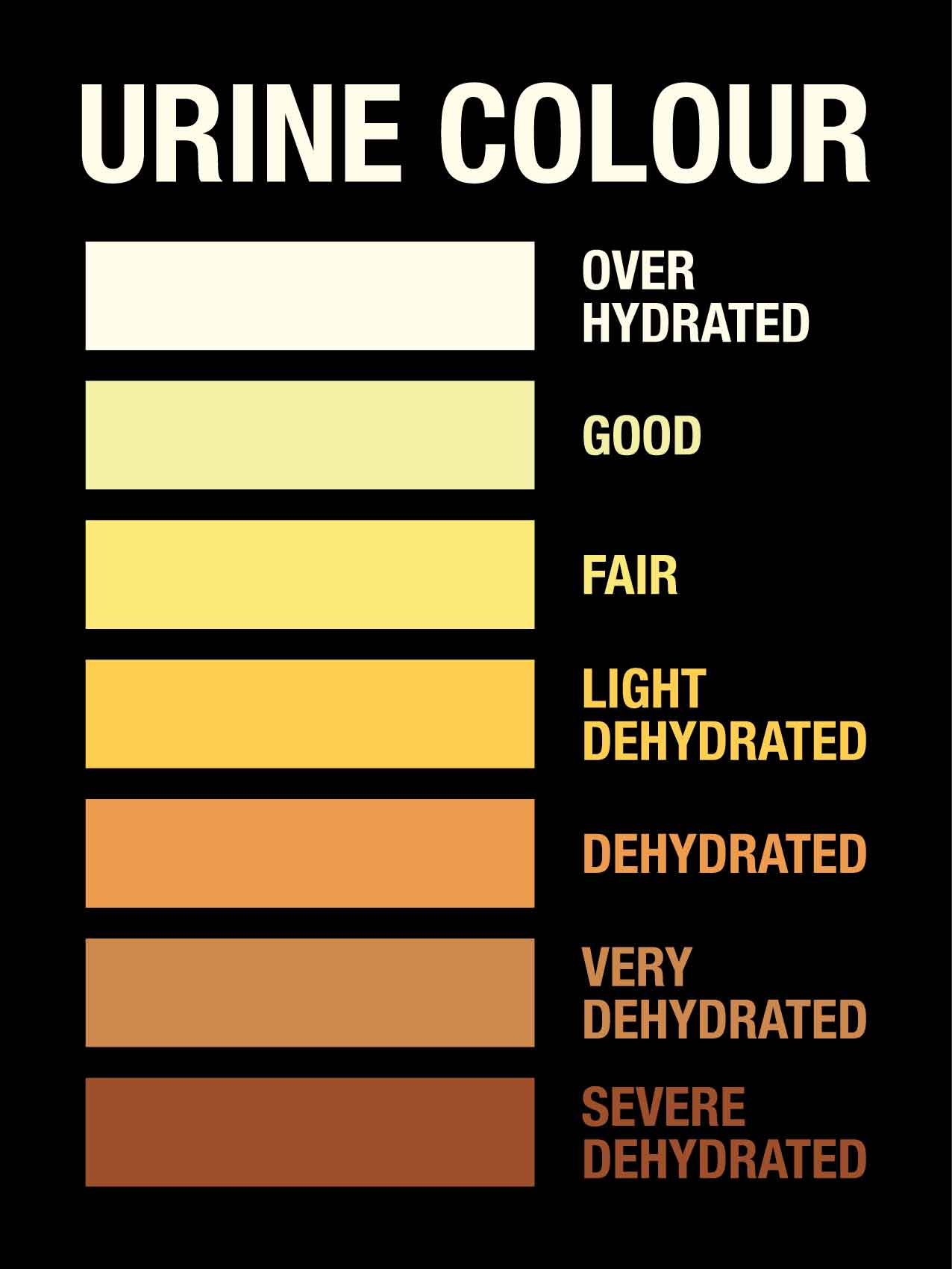 Urine Colour Chart Sign