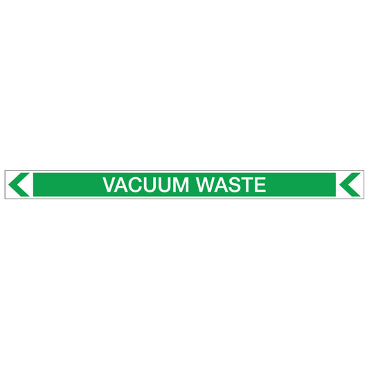 Pool/Spa - Vacuum Waste (Left) - Pipe Marker Sticker