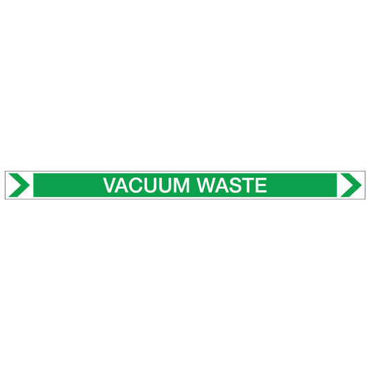 Pool/Spa - Vacuum Waste (Right) - Pipe Marker Sticker