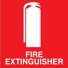 FKA Fire Extinguisher Vehicle Sticker Sign