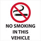 No Smoking In This Vehicle -Vehicle Sticker