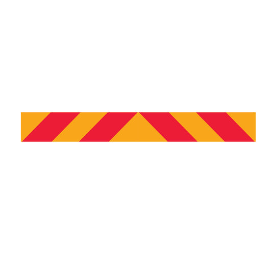 Vehicle Rear Marker Red Yellow Candy Plates 800mm x 100mm Reflective Sign