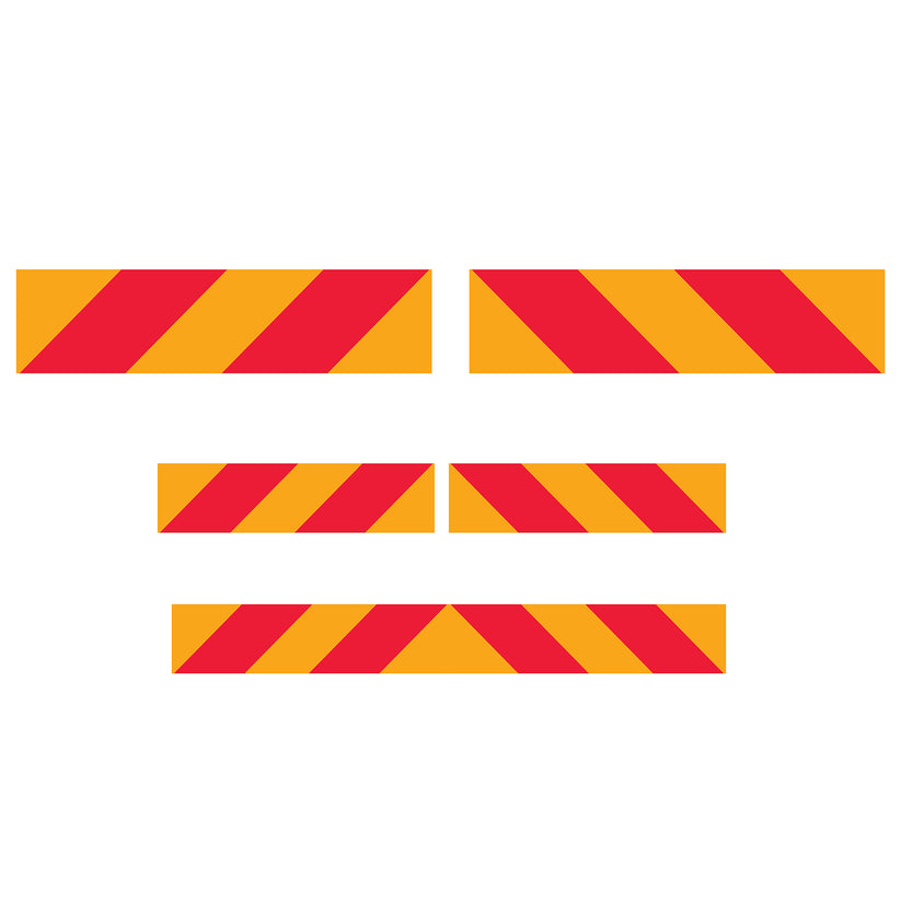 Vehicle Rear Marker Red Yellow Candy Plates (RHS) 400mm x 100mm Reflec