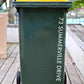 Custom Vertical Wheelie Bin Street Name & Number Sticker