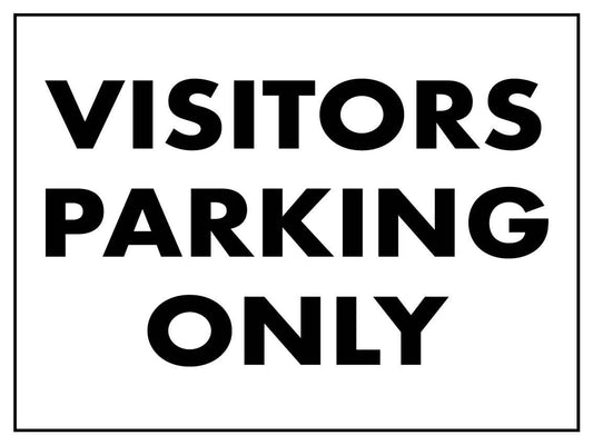 MBCM Visitor Parking Only 300mmx 400mm