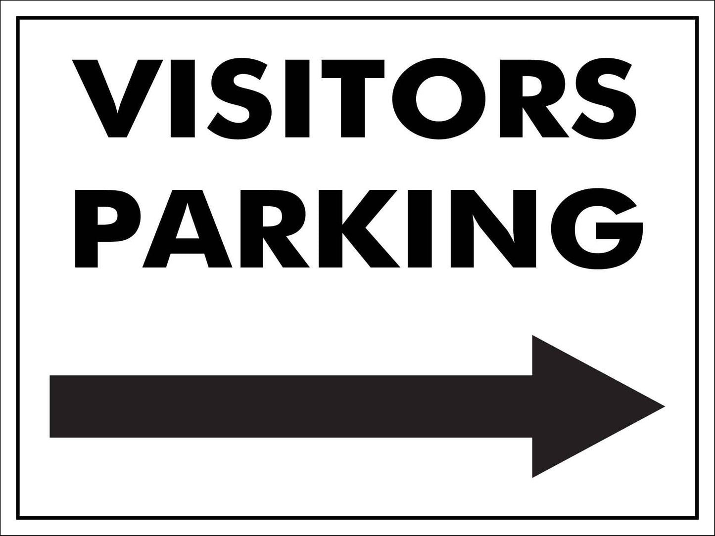 Visitors Parking Right Arrow Sign