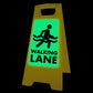 Glow In The Dark - Yellow A-Frame - Walking Lane