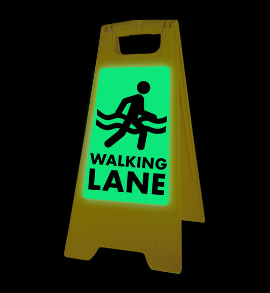 Glow In The Dark - Yellow A-Frame - Walking Lane