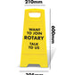 Yellow A-Frame - Want To Join Rotary Talk To Us