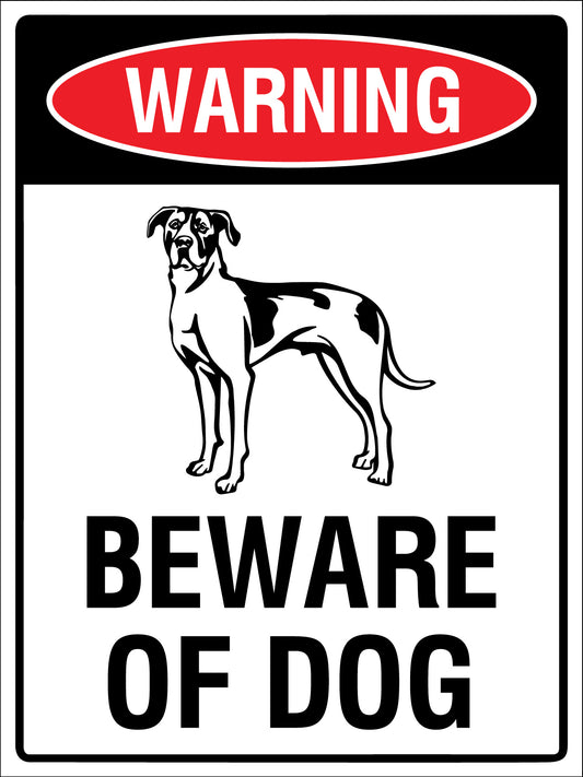 Warning Beware Of Dog Bull Arab Sign