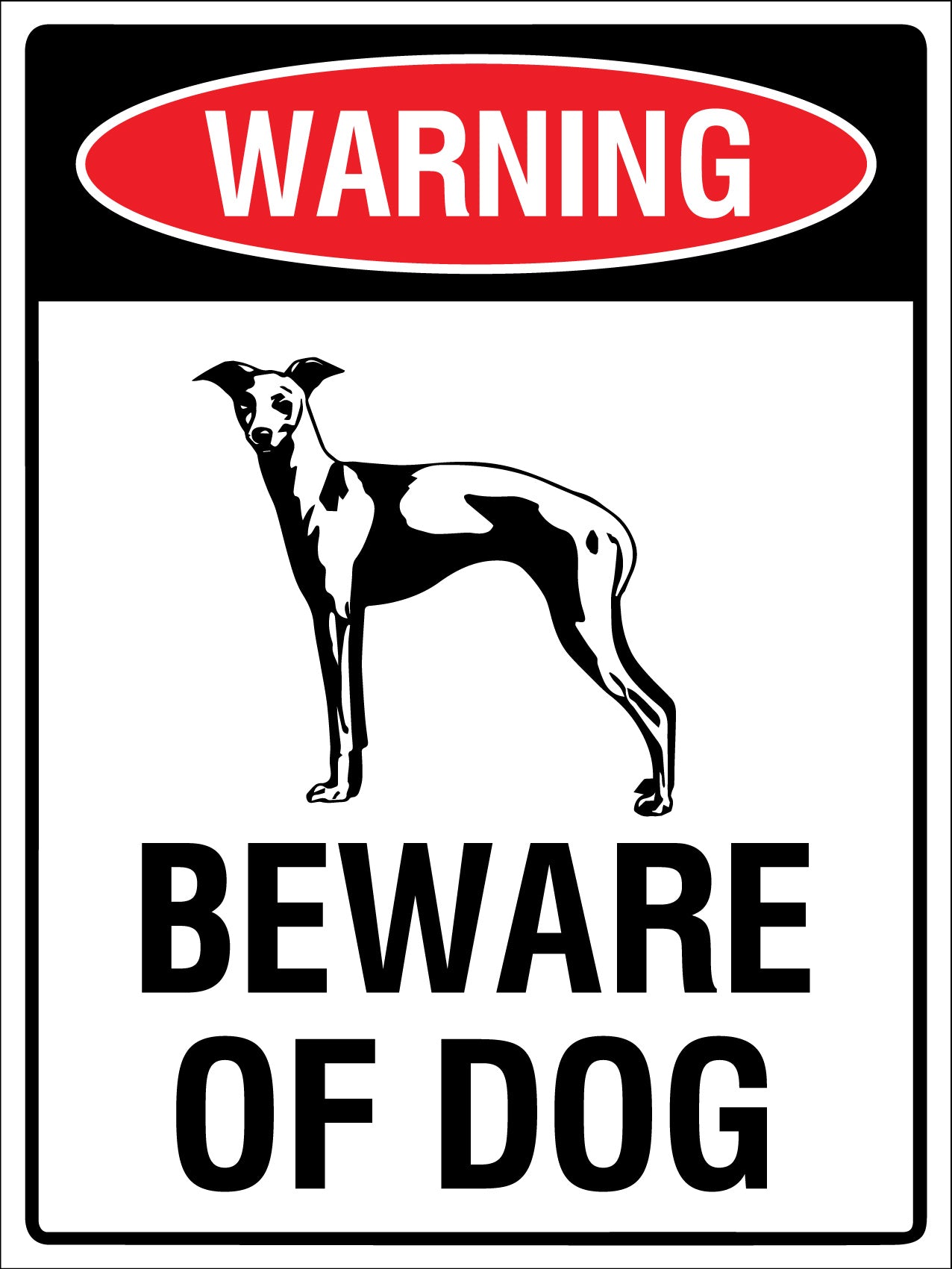 Warning Beware Of Dog Kangaroo Dog Sign