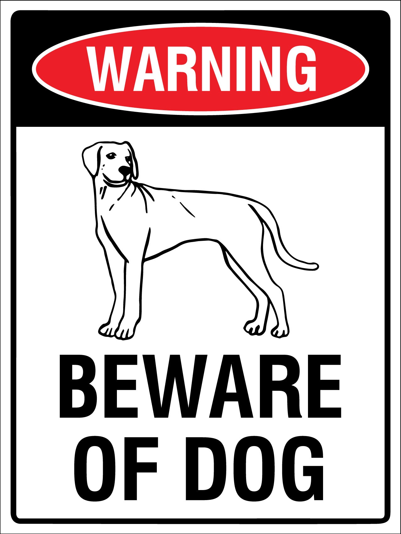 Warning Beware Of Dog Rhodesian Ridgeback Sign