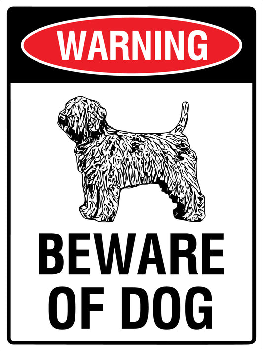 Warning Beware Of Dog Spanish Water Dog Sign