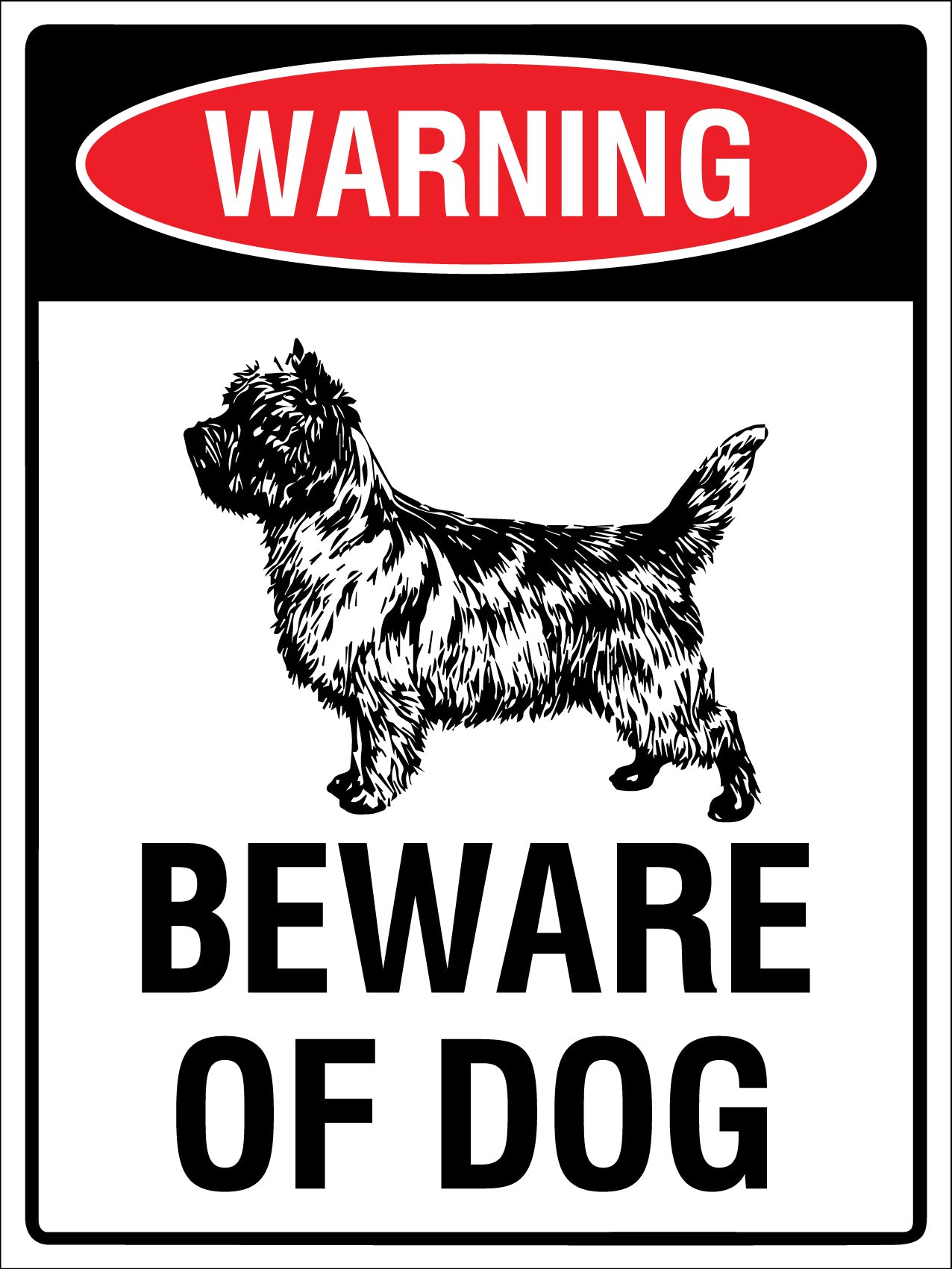 Warning Beware Of Dog Terrier Sign