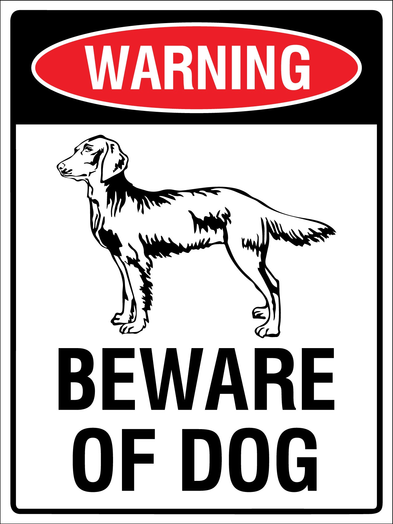 Warning Beware Of Dog Weimaraner Sign