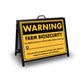 A-Frame Landscape Black - Warning Farm Biosecurity Corflute Inserts