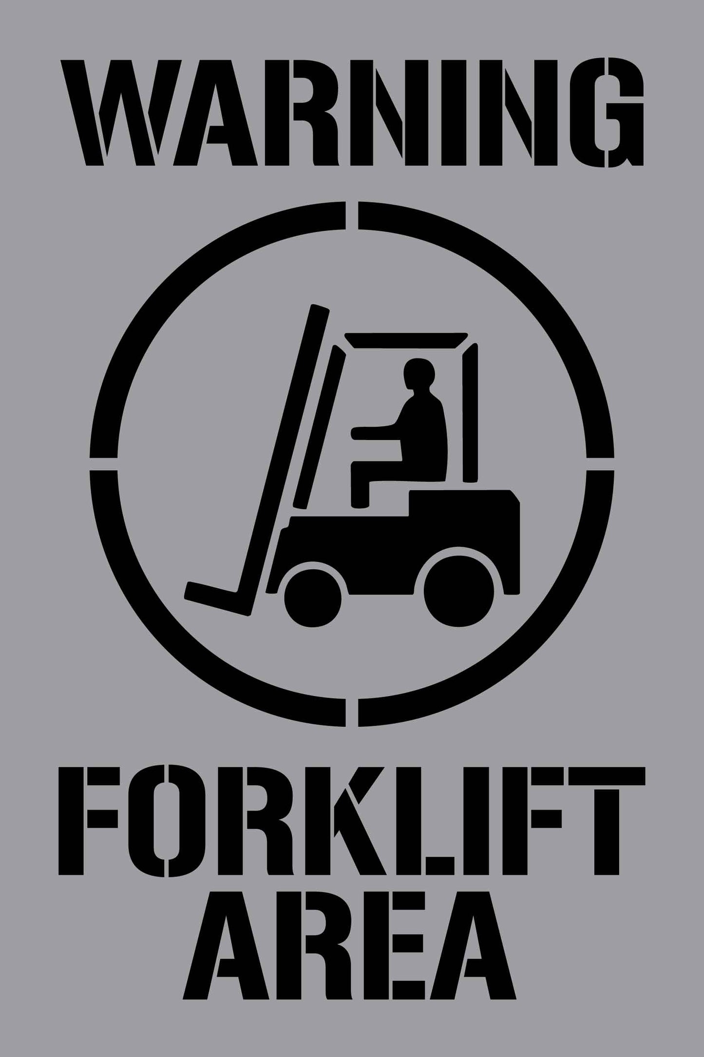 Warning Forklift Area - Aluminium Composite Stencil