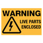 Warning Live Parts Enclosed Decal