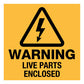 Warning Live Parts Enclosed Decal