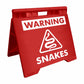 Warning Snakes - Evarite A-Frame Sign