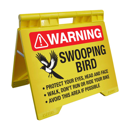 Warning Swooping Bird - Evarite A-Frame Sign