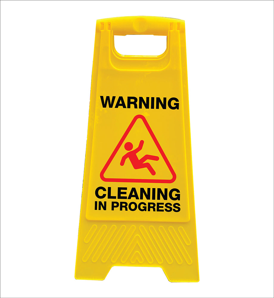 In Process Clean Sign Yellow A-Frame - Warning Cleaning In Progress – New Signs