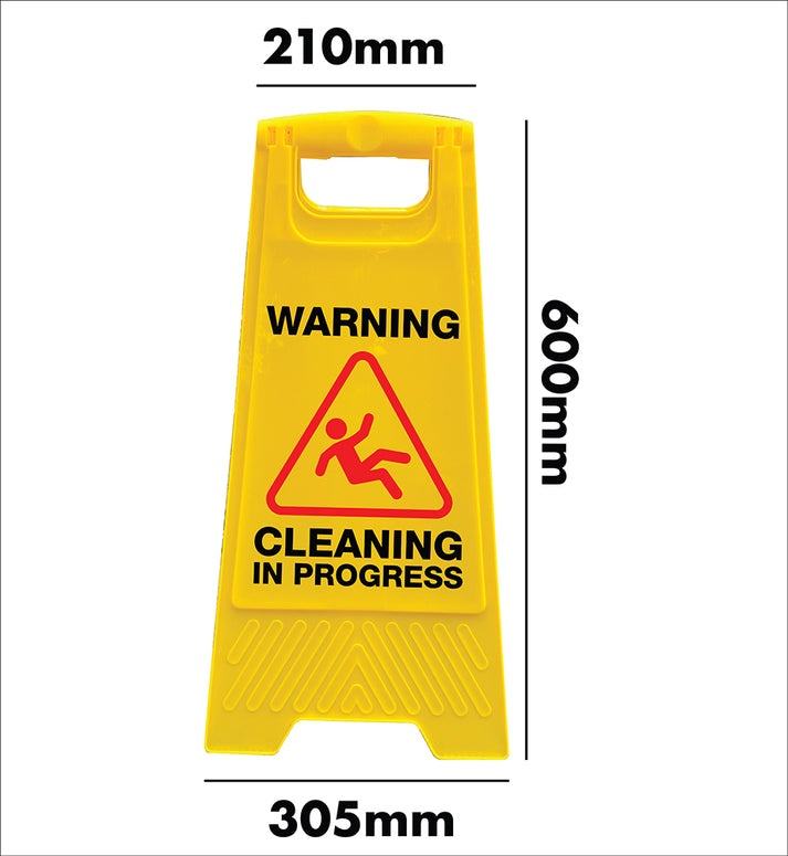 Yellow A-Frame - Warning Cleaning In Progress – New Signs