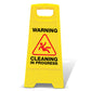Yellow A-Frame - Warning Cleaning In Progress