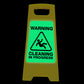 Glow In The Dark - Yellow A-Frame - Warning Cleaning In Progress