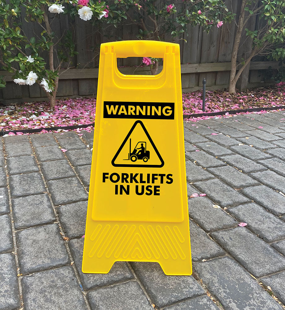 Yellow A-Frame - Warning Forklifts In Use