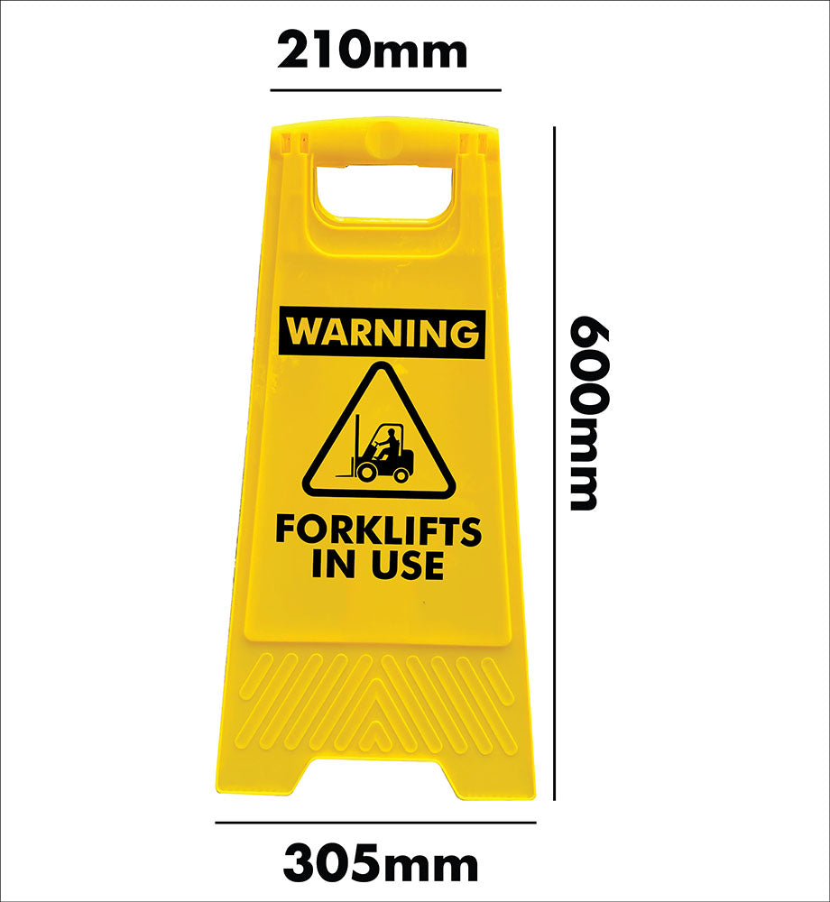 Yellow A-Frame - Warning Forklifts In Use