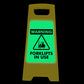 Glow In The Dark - Yellow A-Frame - Warning Forklifts In Use