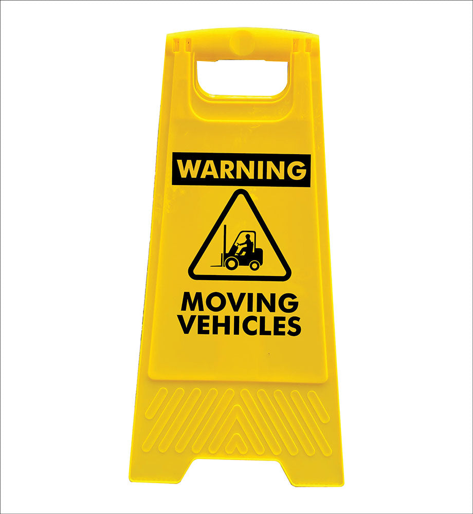 Yellow A-Frame - Warning Moving Vehicles