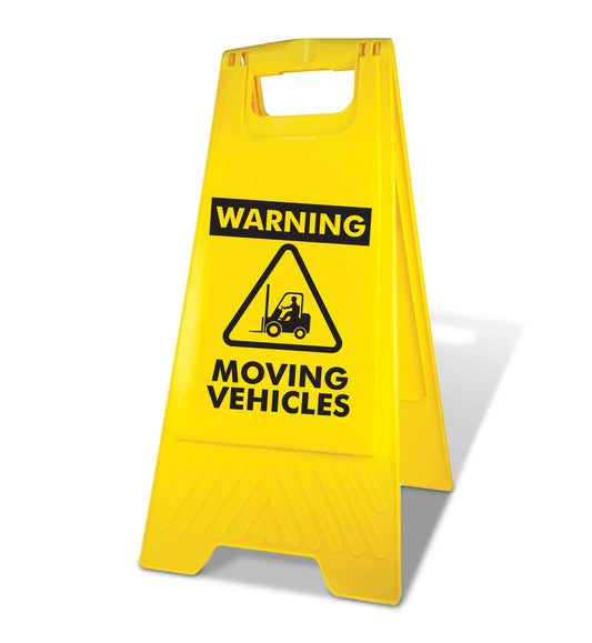 Yellow A-Frame - Warning Moving Vehicles
