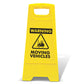 Yellow A-Frame - Warning Moving Vehicles