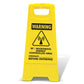 Yellow A-Frame - Warning RF Microwave Energy Controlled Area
