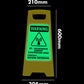 Glow In The Dark - Yellow A-Frame - Warning RF Microwave Energy Controlled Area