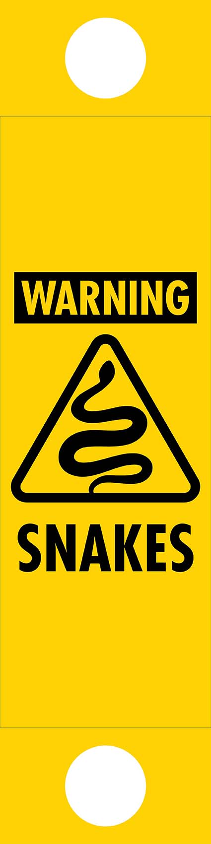 Warning Snakes - Corflute Bollard Traffic Signs