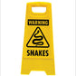 Yellow A-Frame - Warning Snakes