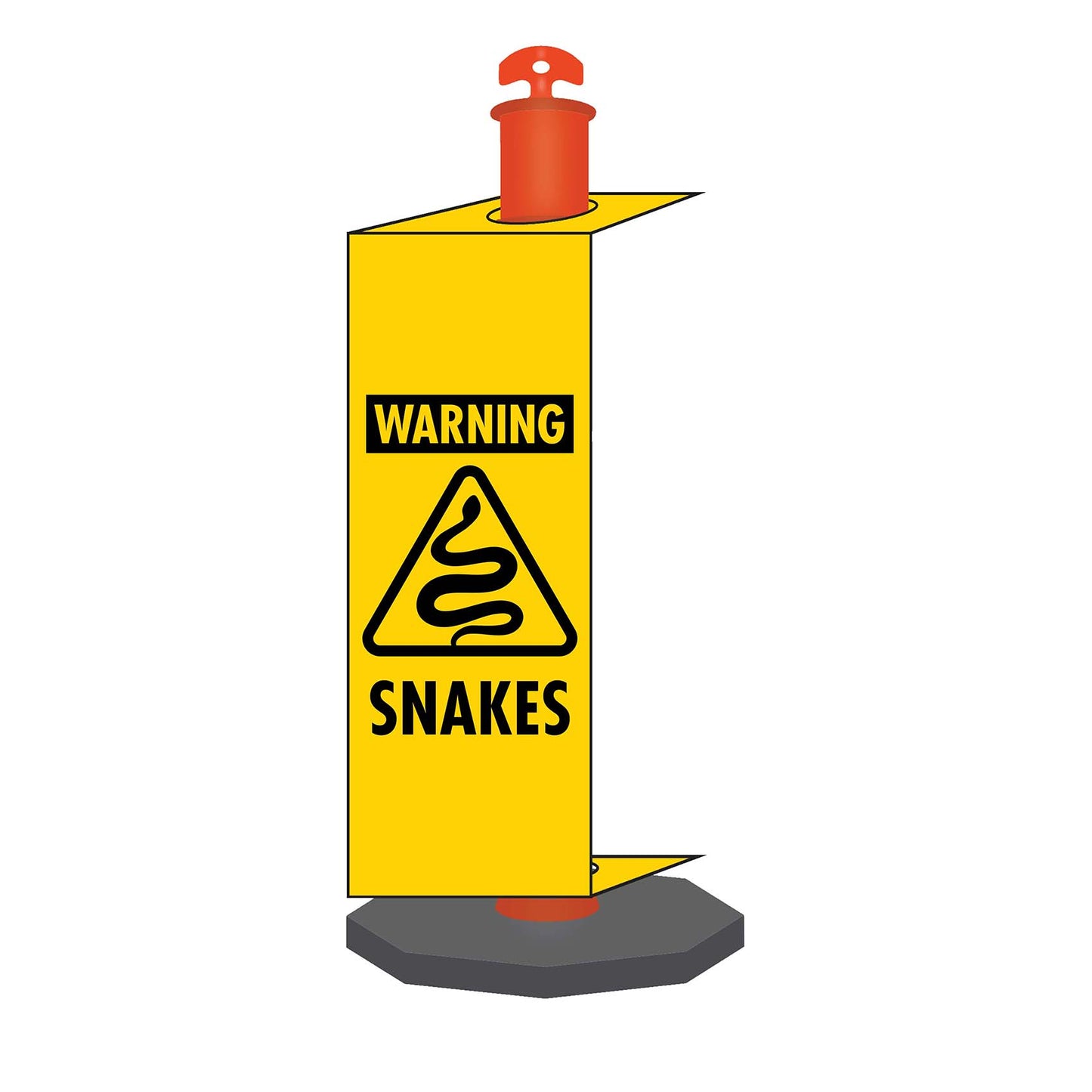 Warning Snakes - Corflute Bollard Traffic Signs