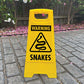 Yellow A-Frame - Warning Snakes