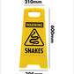 Yellow A-Frame - Warning Snakes